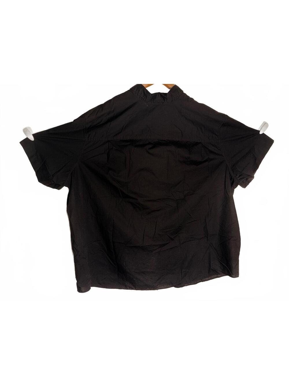 KingSize Men's Big & Tall 4XL Black Short Sleeve Button-Down - Picture 4 of 5